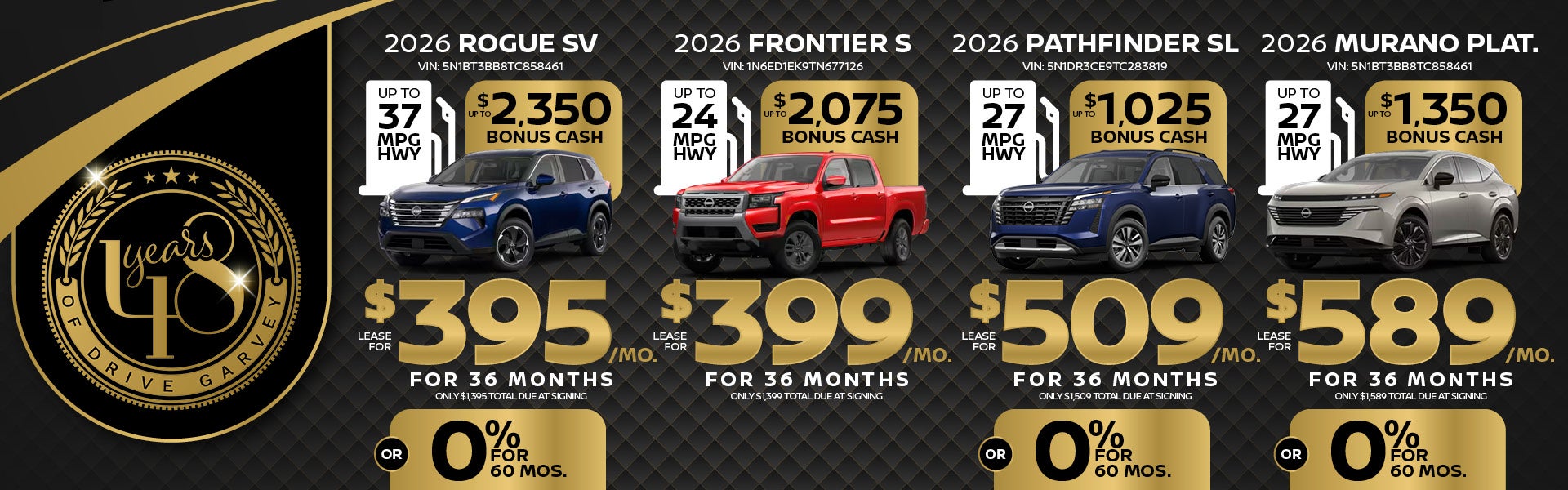 Rogue/Frontier S/Pathfinder/Murano 