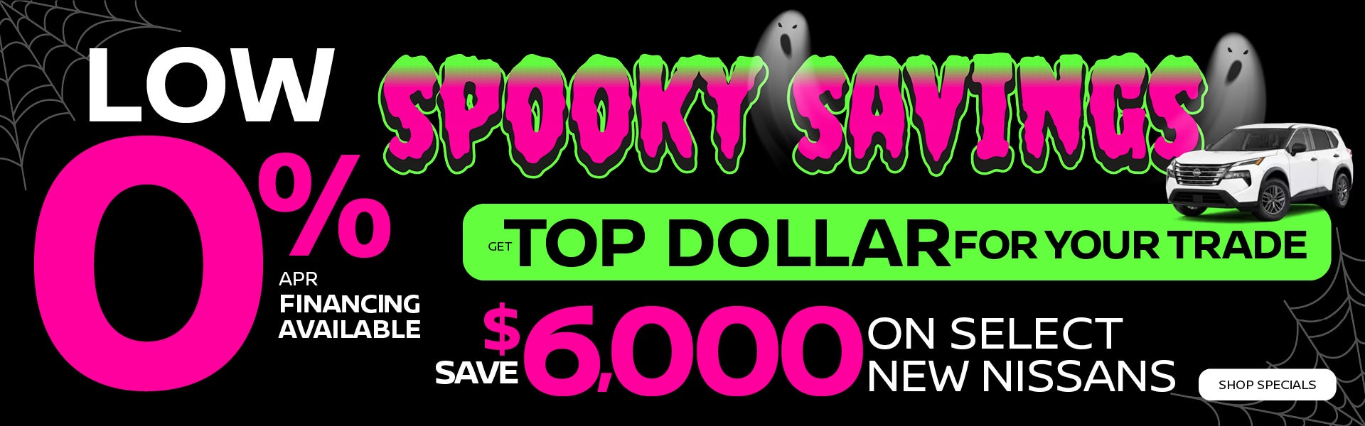 Spooky Savings: 0% APR, Top Dollar Trade, Save $6,000