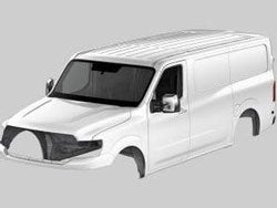 image of the shell of a van