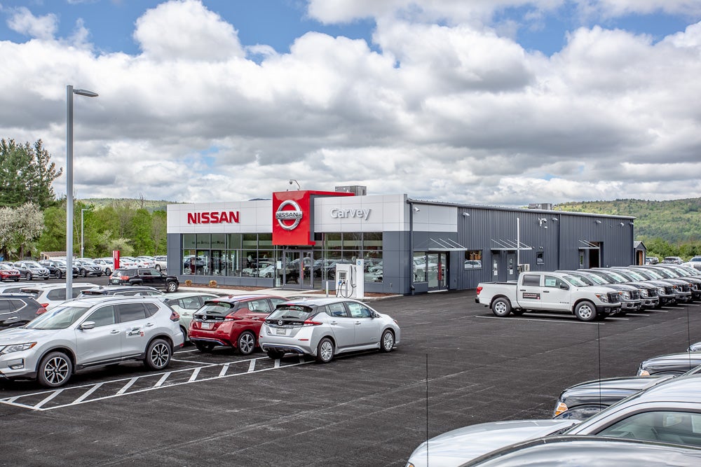 Exterior view of the new Garvey Nissan facility in Rutland, Vermont